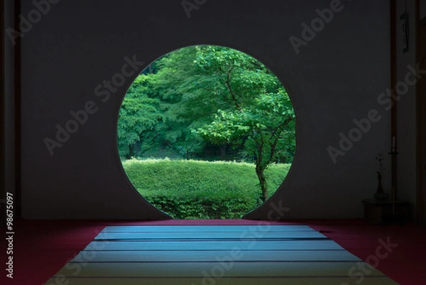 Obraz 明月院の悟りの窓