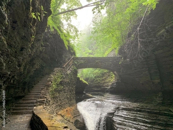 Obraz old bridge over the river