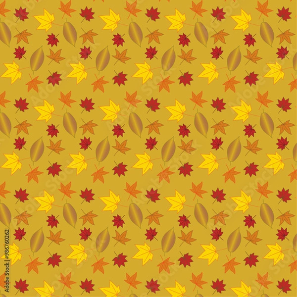 Obraz 背景パターン_秋001_落ち葉