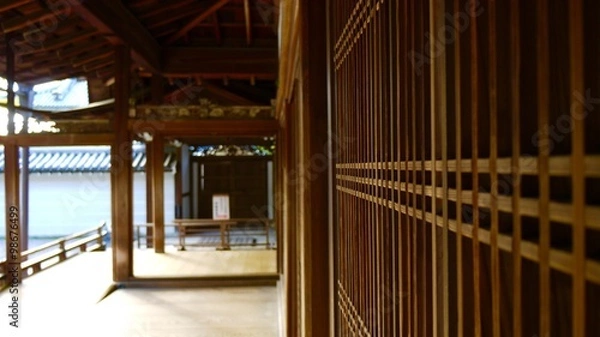 Obraz お寺の格子戸