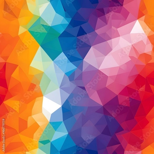 Fototapeta Abstract Rainbow Polygon Background.