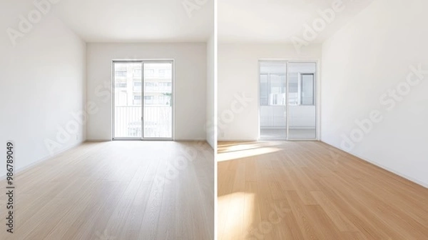 Fototapeta Bright and Modern Empty Room Interior Design