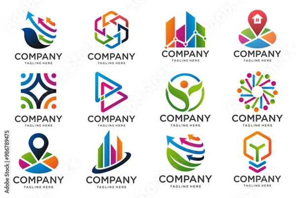 Fototapeta Abstract logos collection. abstract logos. Icon design . Vector illustration