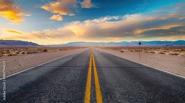 Fototapeta Endless Road in the Desert