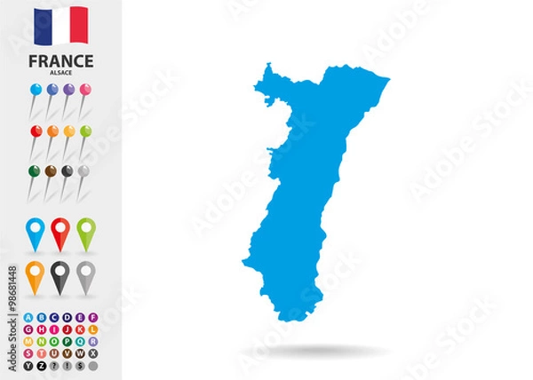 Fototapeta Region of Alsace in France Europe