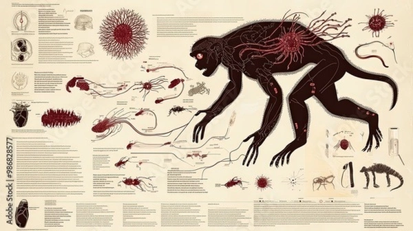 Fototapeta graphic resource for monkeypox