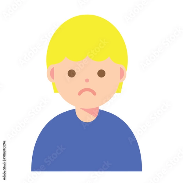 Fototapeta 困った顔の女性のイラスト