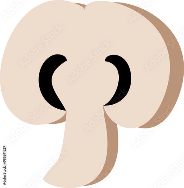 Fototapeta champignon mushroom illustration in vector.