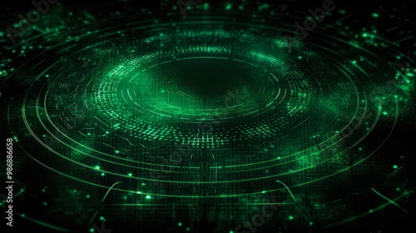 Fototapeta Futuristic Technology Texture: Abstract Backgrounds Reflecting High-Tech Data and Online Innovations