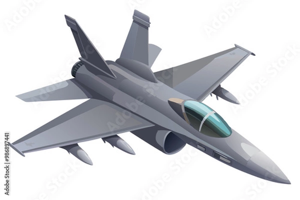 Fototapeta F 18e super hornet drawing vector image, isolated on white background