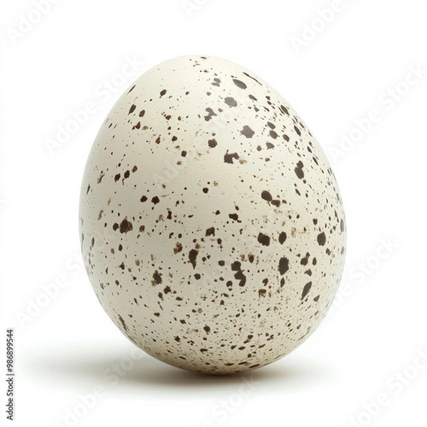 Obraz Single duck egg isolated on white background, minimal shadows,