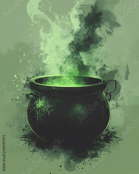 Fototapeta Mystical Witch's Cauldron Abstract Art