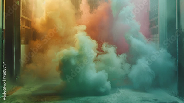 Obraz colored smoke effect