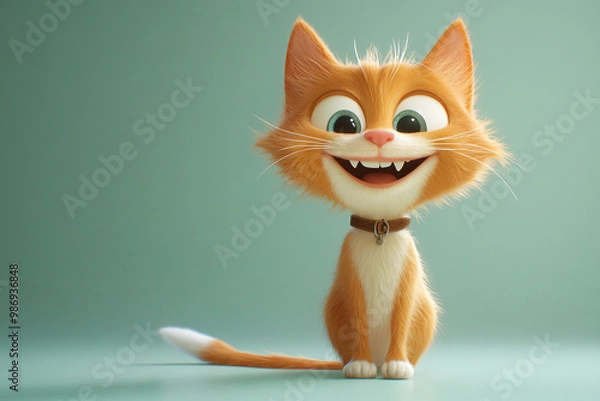 Obraz Cute Cartoon Cat.