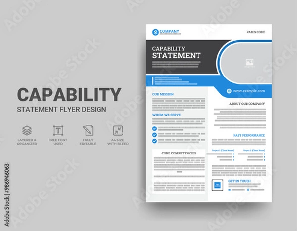Obraz Company Capability Statement Template Design
