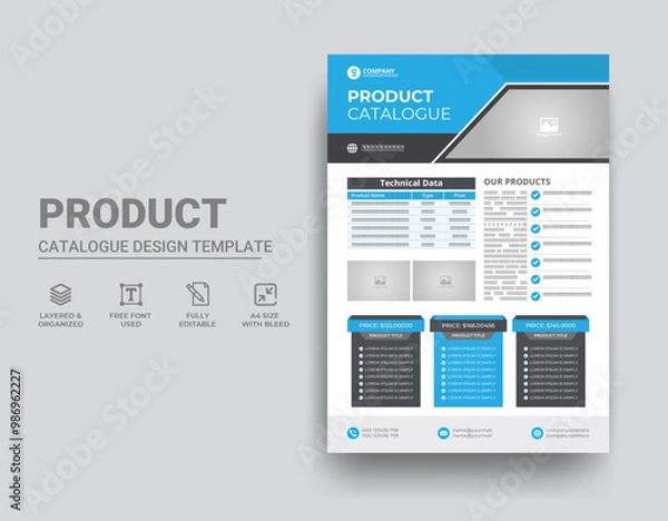 Obraz Product Specification Sheet template design