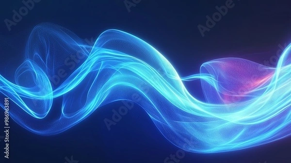 Obraz Glowing Light Stream Over Colorful Abstract Backdrop