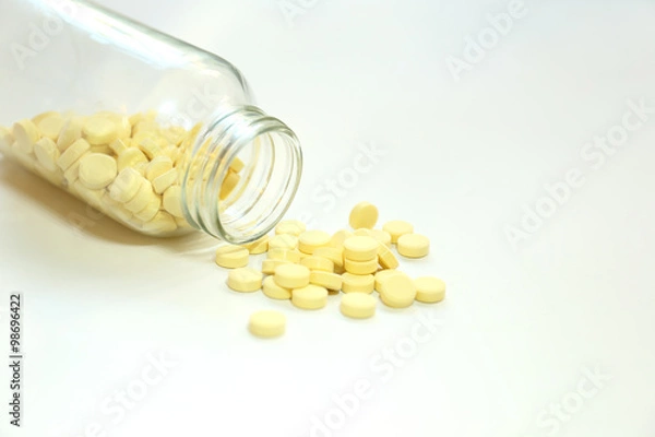 Obraz Tablets and the bottle