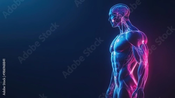 Fototapeta Dynamic athlete motion showcasing energy and movement study on blank slate copy space background