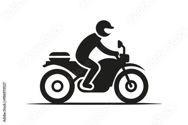 Fototapeta Motorcycle silhouette vector artwork