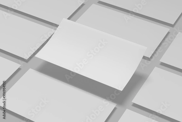 Obraz Slides presentation mockup blank . 3d rendering