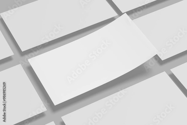 Obraz Slides presentation mockup blank . 3d rendering