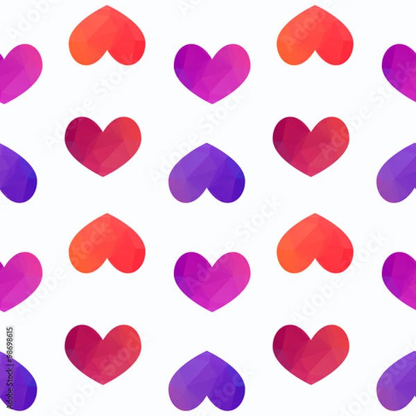 Fototapeta seamless pattern with hearts