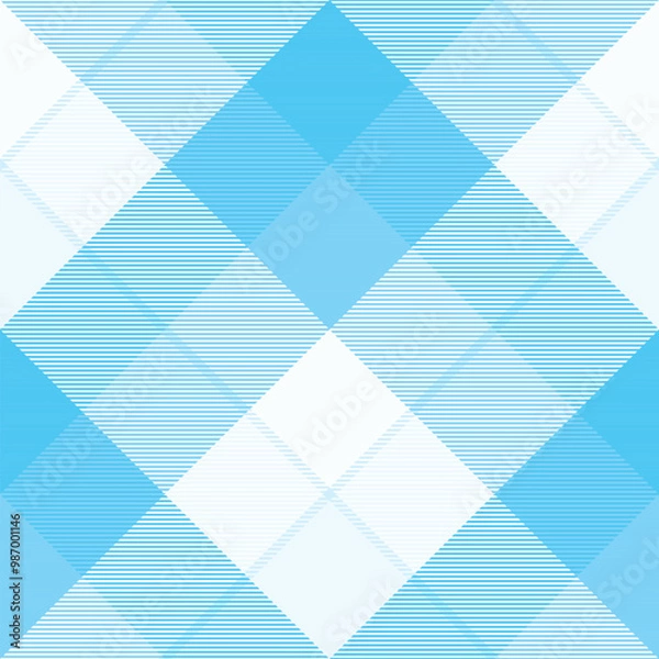 Obraz Blue plaid seamless pattern with checkered textile design