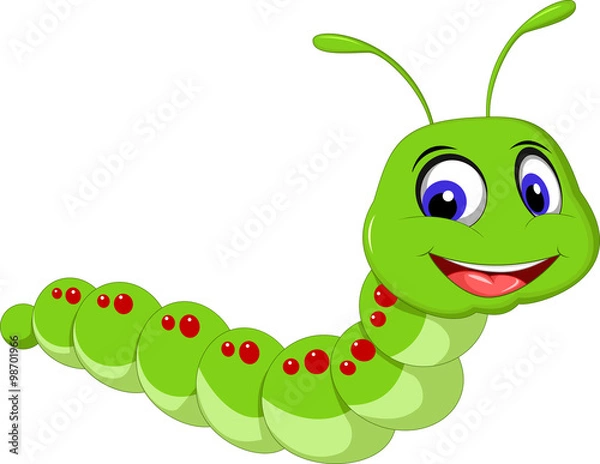 Obraz cute caterpillar cartoon