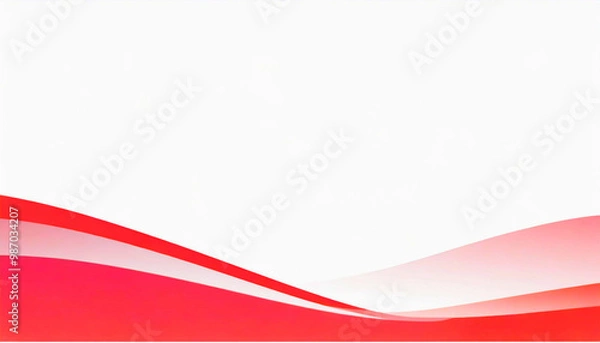 Obraz An illustration with red streamlined patterns on a white background.