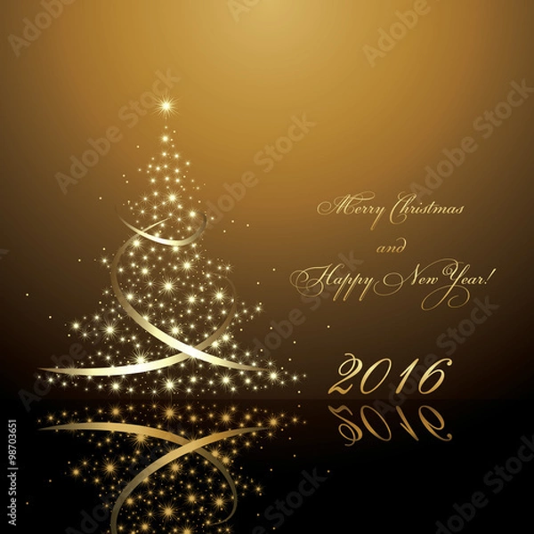Obraz Vector new year tree / Christmas tree