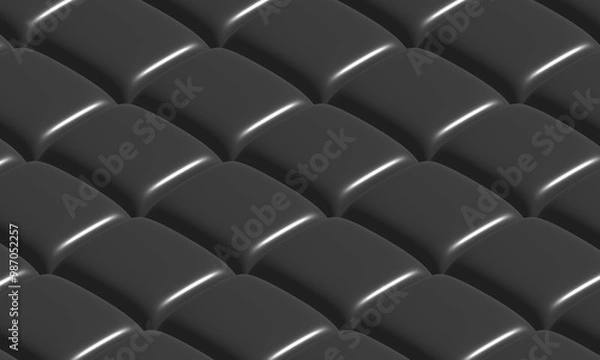 Fototapeta metallic Black cube row, background, 3D illustration