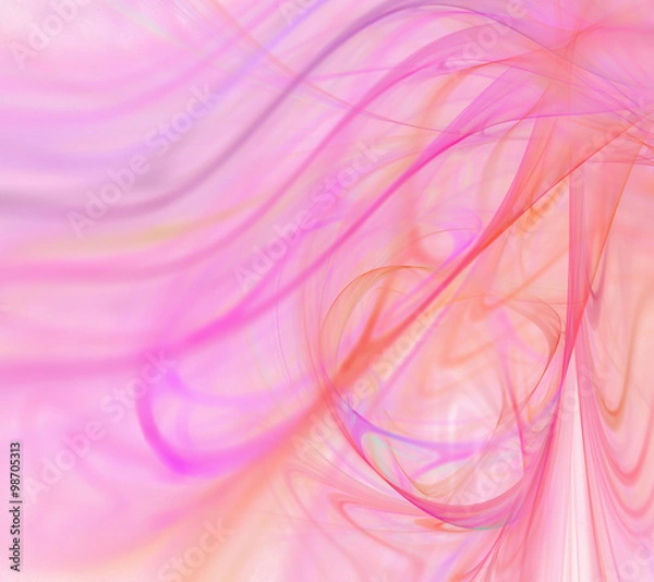 Fototapeta Pink abstract background with smoke or waves texture, suitable f