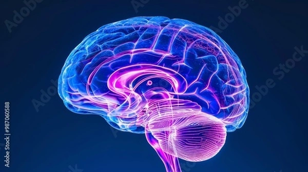 Fototapeta Exploring the hypothalamus and limbic system s influence on emotions and behavioral regulation