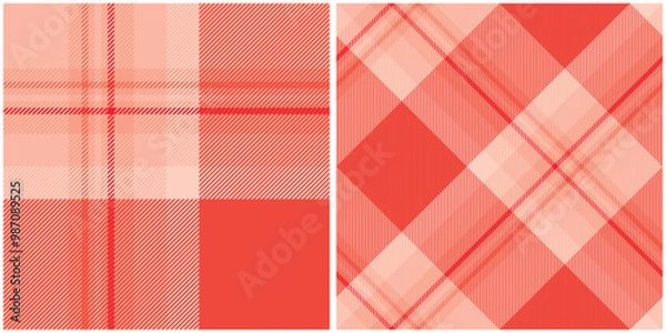 Fototapeta Tartan Seamless Pattern. Tartan Plaid Vector Seamless Pattern. Traditional Scottish Woven Fabric. Lumberjack Shirt Flannel Textile. Pattern Tile Swatch Included.