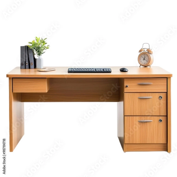 Obraz Desk front view isolate on transparent background