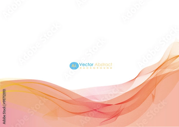 Fototapeta Abstract color Waves template background
