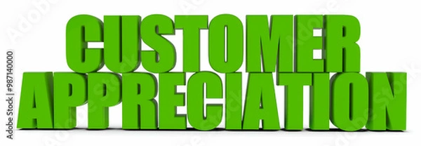 Fototapeta Customer Appreciation , 3d text