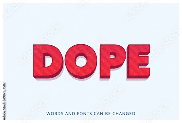 Fototapeta dope 3d text effect