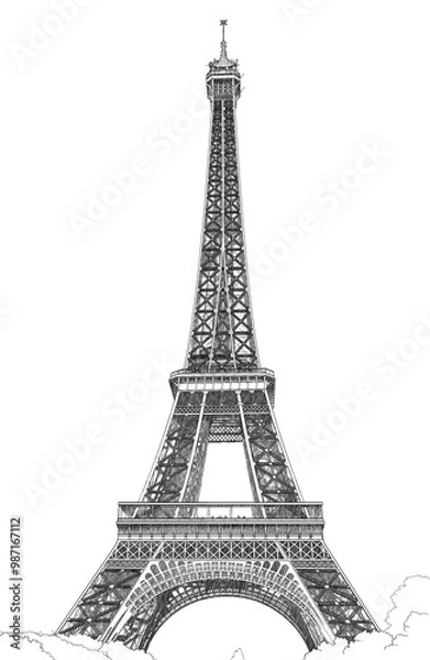 Fototapeta 漫画風ペン画イラスト　海外_街並