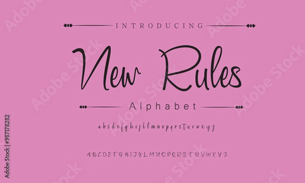 Obraz Contemporary Signature Fonts for Print