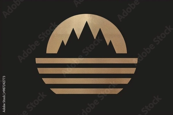 Obraz Graphic representation of flowing lines on dark background