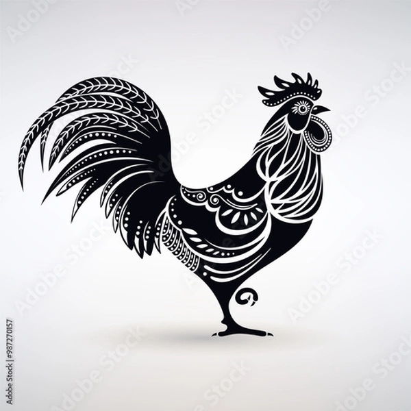Obraz Icon of a Beautiful Rooster