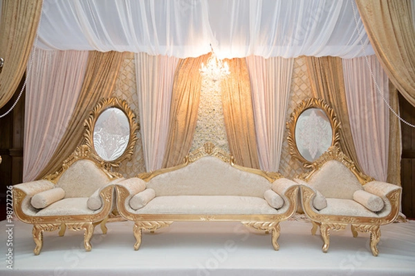 Obraz Gold wedding stage