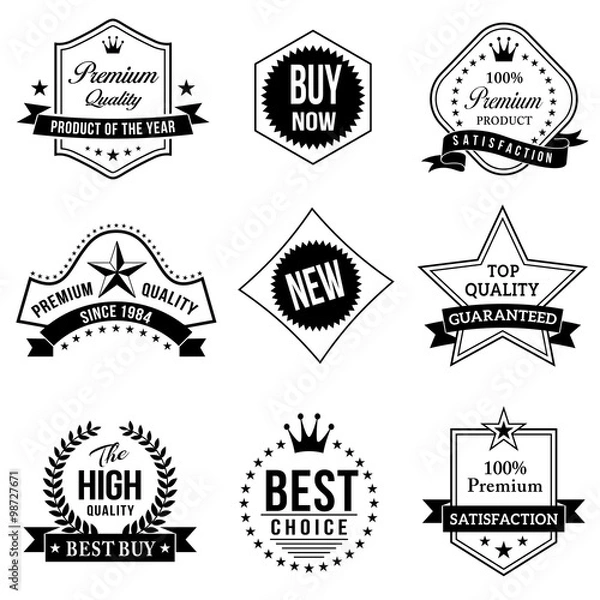Obraz Premium Quality Vector vintage badges.
Vector Illustration.
