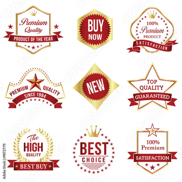 Obraz Premium Quality Vector vintage badges.
Vector Illustration.
