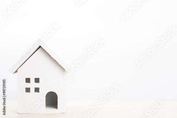 Fototapeta 白い家とコピースペース