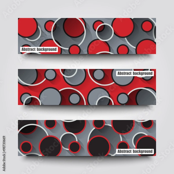 Fototapeta Set of banner templates with abstract background.