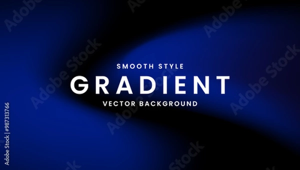 Obraz Smooth Blue Gradient Vector Background