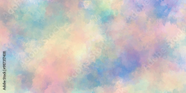 Obraz  abstract Grunge colorful distressed texture background. Pastel ink colors wet effect hand drawn watercolor with smoke,  Old abstract oil painted background art texture.	
